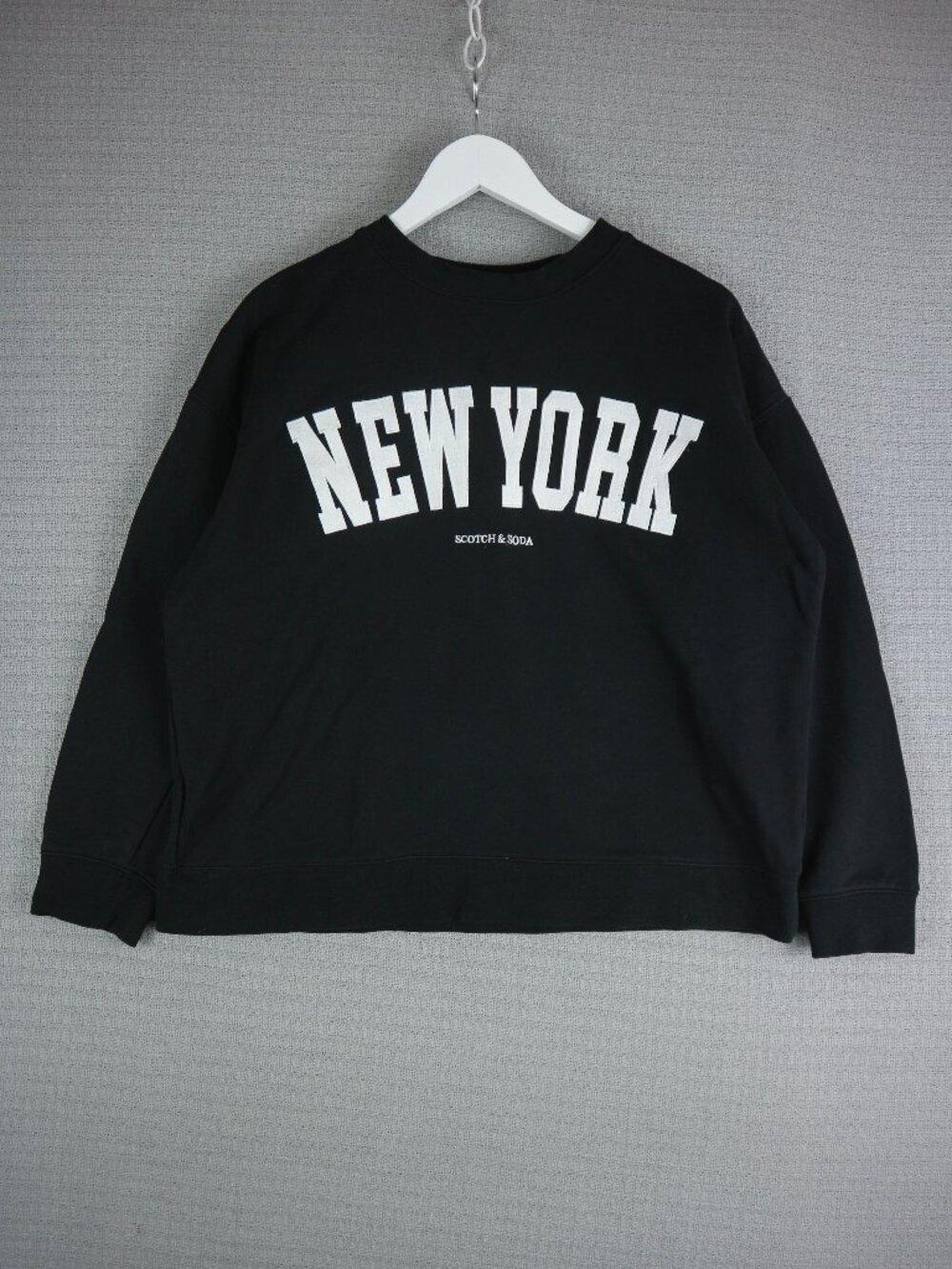 New York Scotch And Soda Spell Out Cotton Crewneck Womens Large